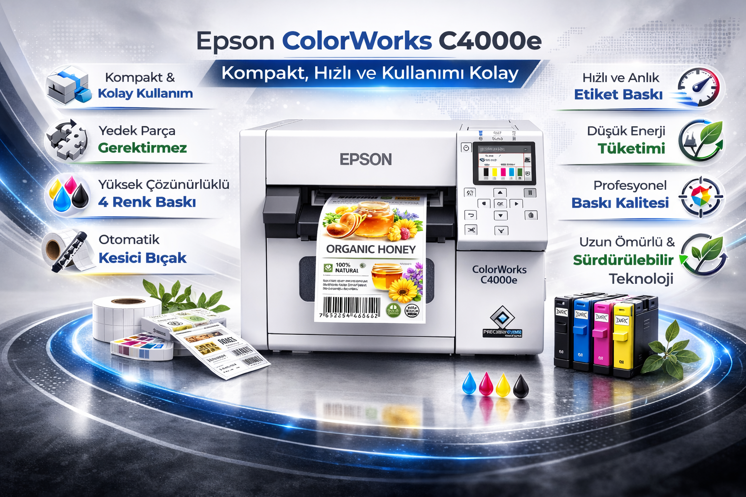Epson etiket yazıcı İzmir için kurumsal etiketleme ve baskı çözümleri